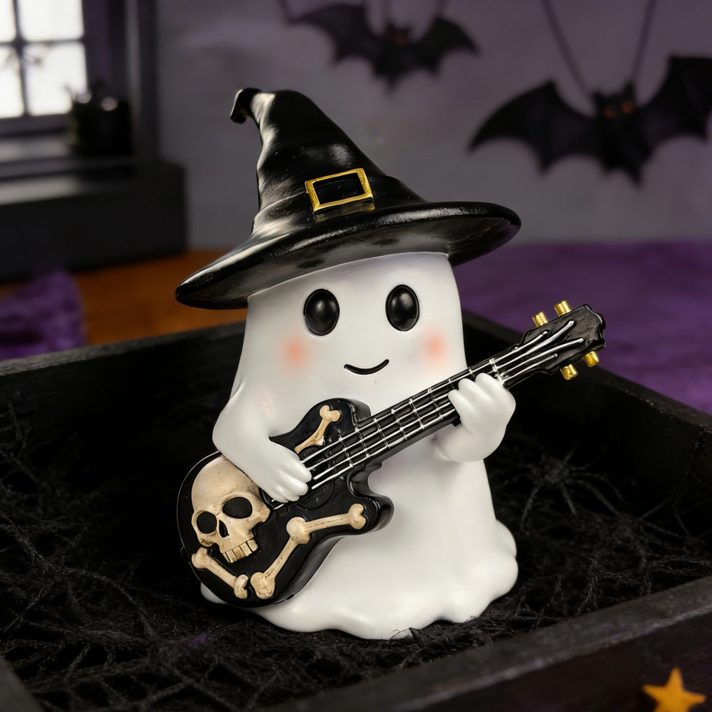 Halloween-i szellem gitár éjszakai lámpa és asztali dísz