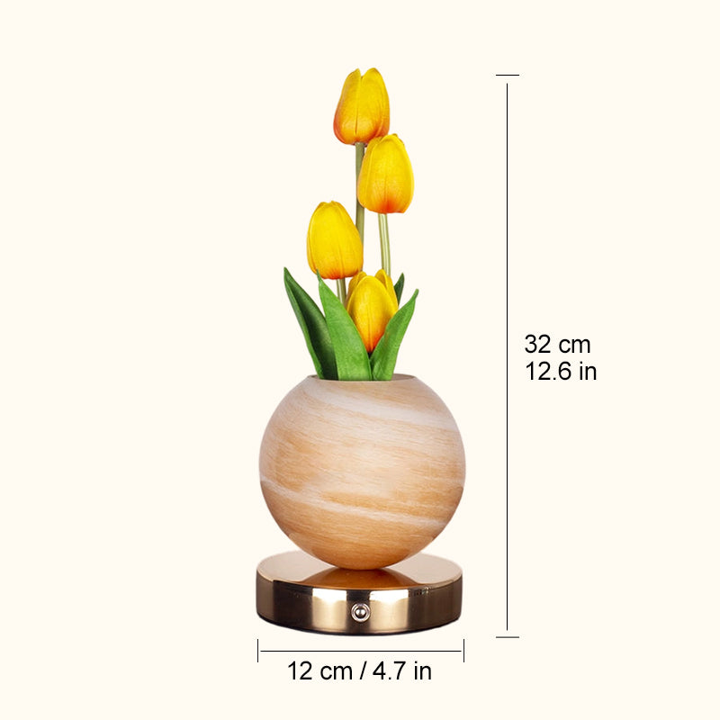 Álomszerű tulipános orchidea éjszakai lámpa – romantikus éjjeliszekrény-lámpa