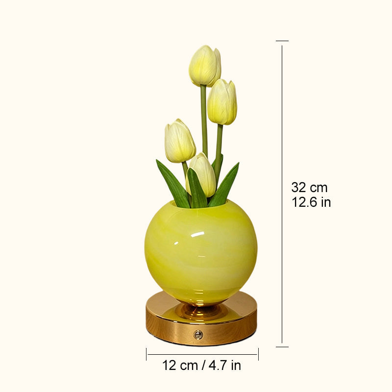 Álomszerű tulipános orchidea éjszakai lámpa – romantikus éjjeliszekrény-lámpa