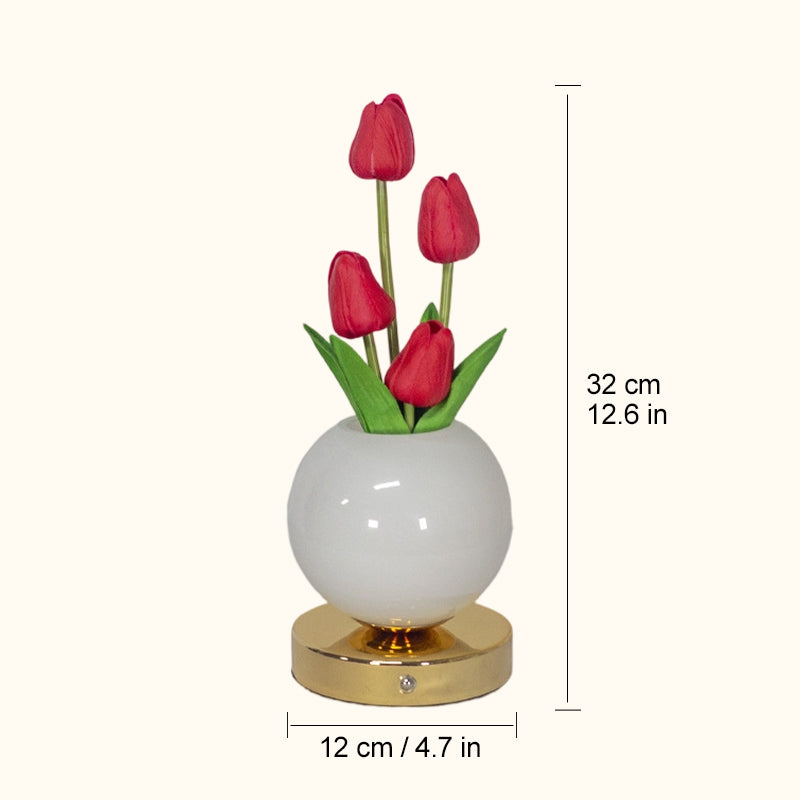 Álomszerű tulipános orchidea éjszakai lámpa – romantikus éjjeliszekrény-lámpa