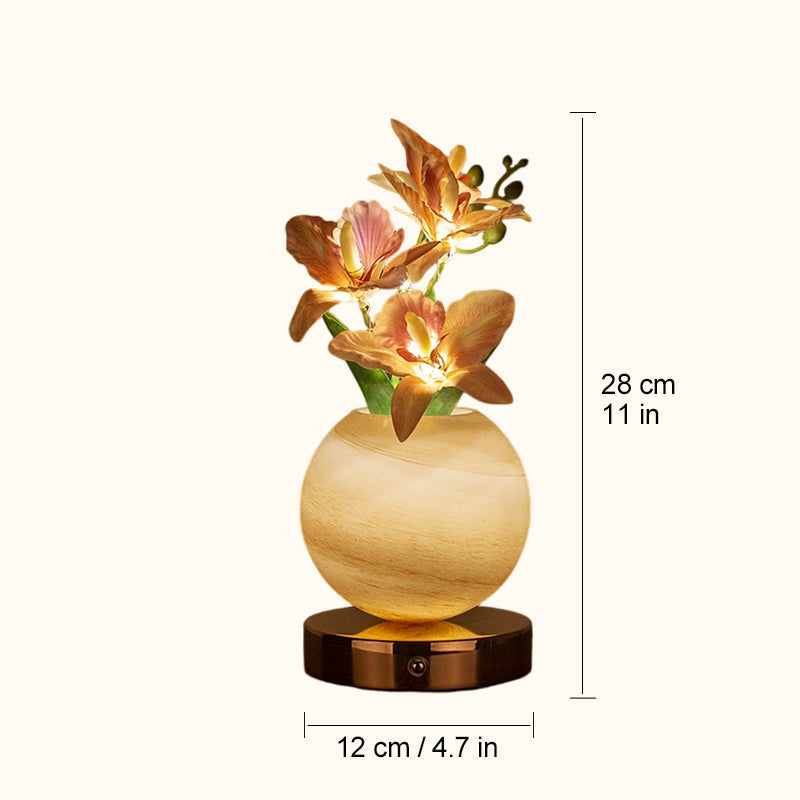 Álomszerű tulipános orchidea éjszakai lámpa – romantikus éjjeliszekrény-lámpa