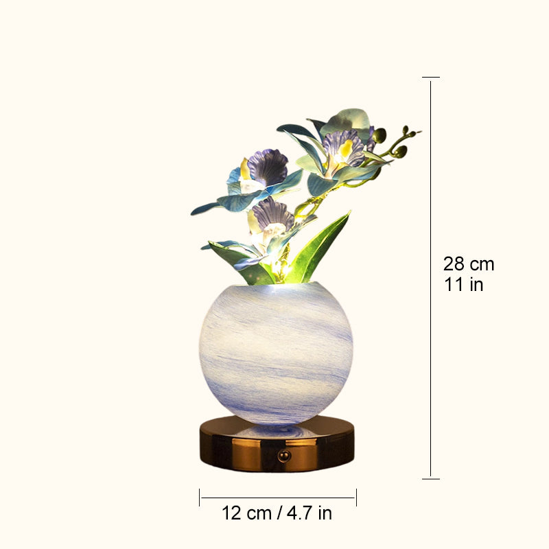 Álomszerű tulipános orchidea éjszakai lámpa – romantikus éjjeliszekrény-lámpa