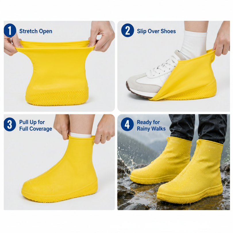 Vége a nedves cipőknek! Erős esőcipők — csúszásgátlóak és összecsukhatók a táskádba 🌧️