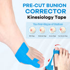 Előre kivágott hallux valgus korrekciós kineziológiai tapasz