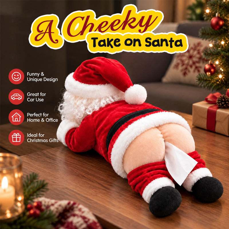 🎅 Vicces Mikulásos hátsó papírzsebkendő-tartó burkolat 🍑