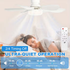 Csendes háztartási mini ventilátor világítással