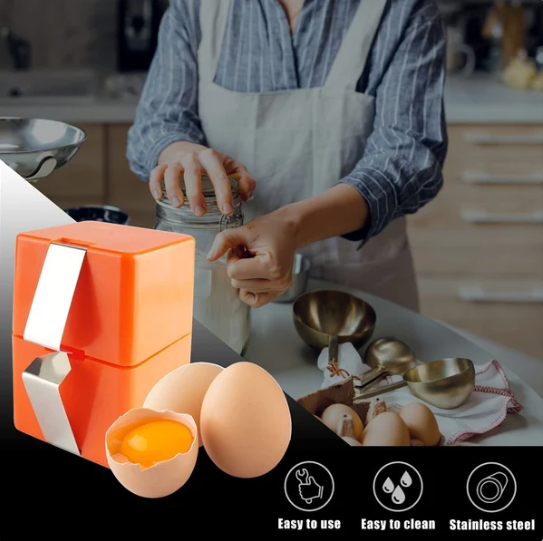 🍳Gyors tojásfeltörő eszköz – 🔥Több száz tojást nyithatsz meg gyorsabban és tisztábban