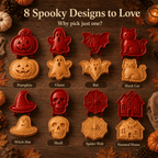 🎃 8 darabos halloweeni mini kézi piteformákból álló készlet