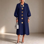 【S-3XL】💖✨Női Elegáns Kötött Midi Ruha