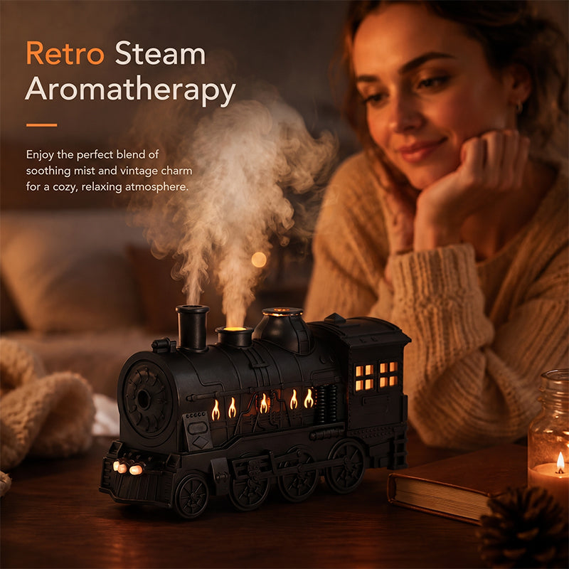 🚂 300 ml-es „Vintage Steam Train” aromaterápiás illatdiffúzor