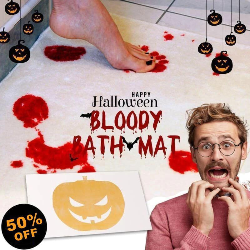 🎁Korai halloweeni akció🎃 – Vérrel díszített, színváltó halloweeni fürdőszoba szőnyeg