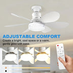Csendes háztartási mini ventilátor világítással