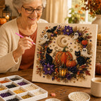 👻✨ Halloween gyöngyös kézműves készlet – Varázsold a pici gyöngyöket kísértetiesen aranyos alkotásokká!