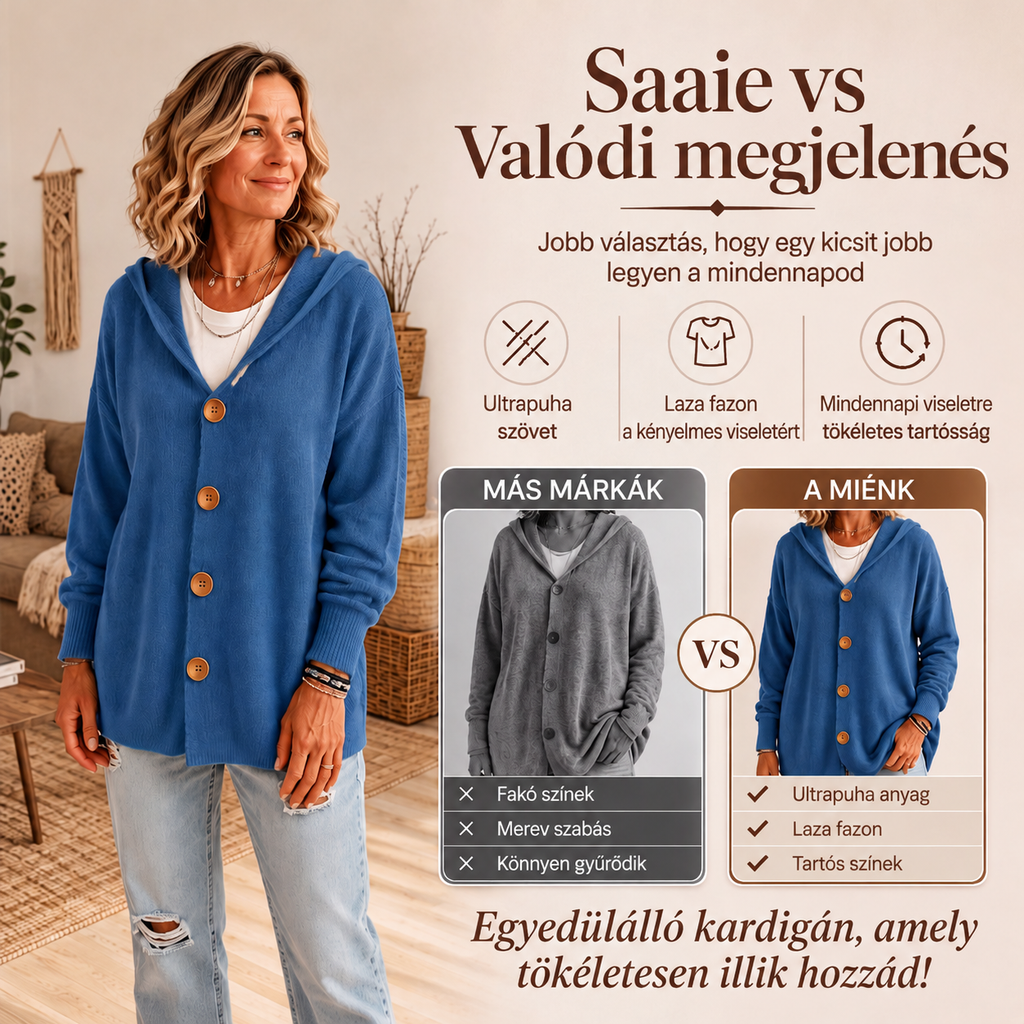 【S-5XL】❄️Kapucnis kötött kardigán
