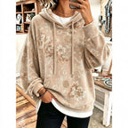 🧶Női paisley mintás húzózsinóros pulóver – 🌺Bohém stílus, kényelmes viselet