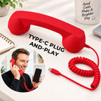 Retro telefonkagyló Type-C-s telefonokhoz