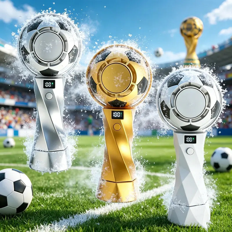 2026-os futballos kézi hűtőventilátor – hordozható, turbó teljesítményű, újratölthető mini ventiláto