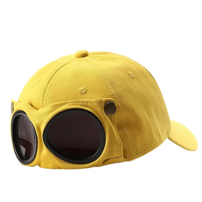 🤣 Aviator stílusú baseball sapka — egyedi napszemüveg-tartókkal és vintage fém díszítésekkel! 🧢✨