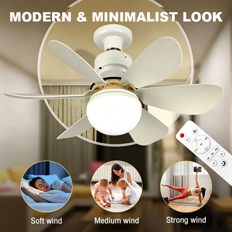 Csendes háztartási mini ventilátor világítással