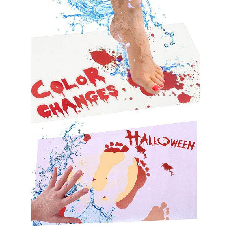 🎁Korai halloweeni akció🎃 – Vérrel díszített, színváltó halloweeni fürdőszoba szőnyeg