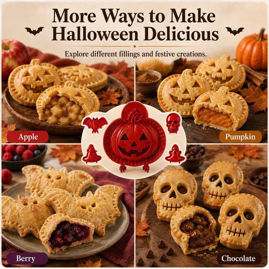 🎃 8 darabos halloweeni mini kézi piteformákból álló készlet