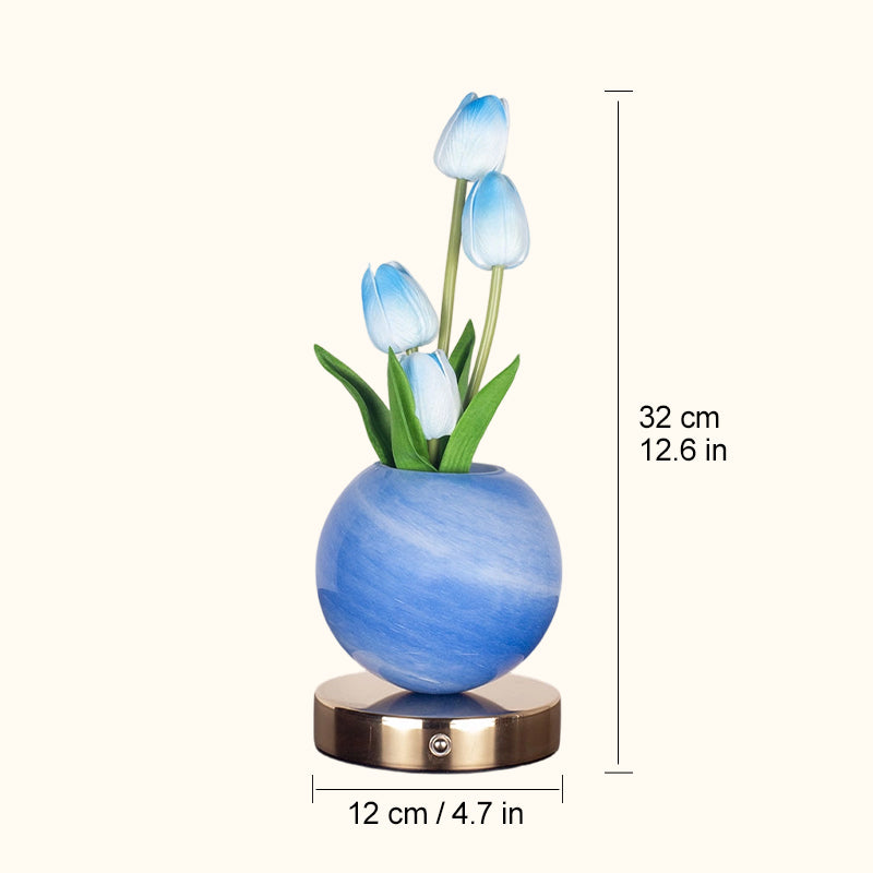 Álomszerű tulipános orchidea éjszakai lámpa – romantikus éjjeliszekrény-lámpa