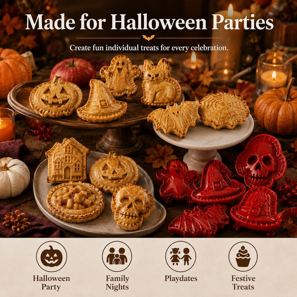 🎃 8 darabos halloweeni mini kézi piteformákból álló készlet