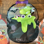 🎃 „Cuki vagy csíny” témájú, átlátszó halloweeni tök alakú édességes ajándékzsák 👻