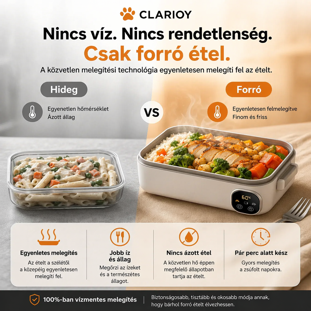 📢📢 Most 50% kedvezmény! 🍱⚡ Önmelegítő hordozható elektromos ételtartó 🔋🌡️
