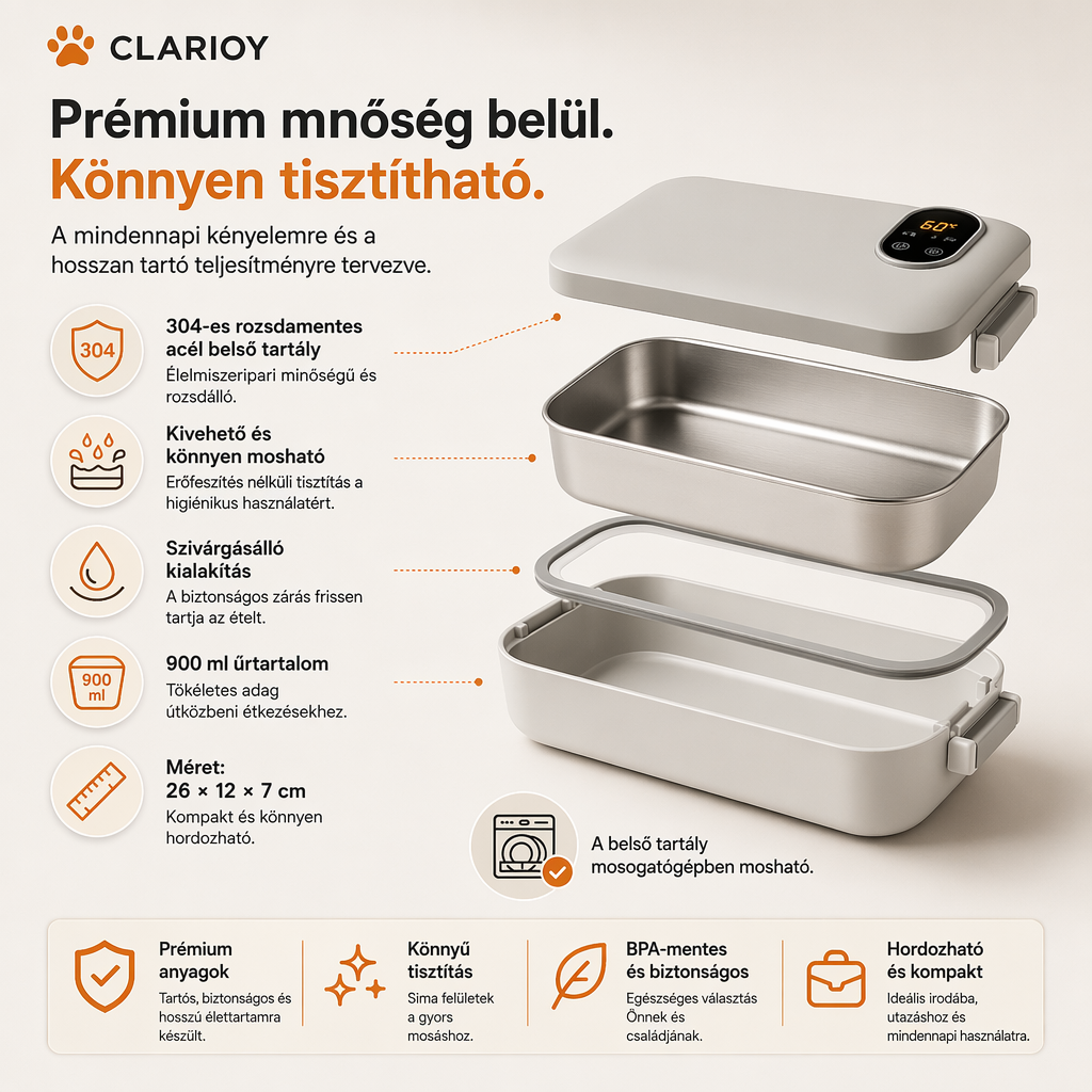 📢📢 Most 50% kedvezmény! 🍱⚡ Önmelegítő hordozható elektromos ételtartó 🔋🌡️