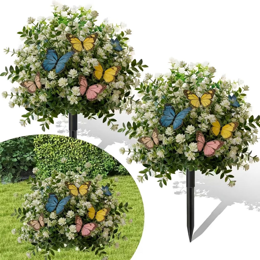 🌸Műfák cserépben, talajba szúrható rögzítőkarókkal