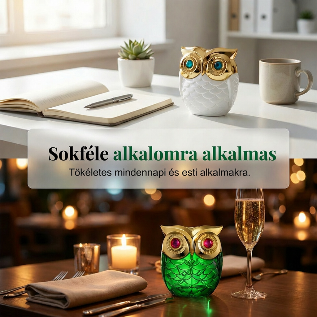 🦉 MOST 50% KEDVEZMÉNY! 🌙 Mystical Eau de Parfum – Titokzatos illat és elegáns bagoly alakú üveg – Hosszú hatástartamú, tökéletes ajándéknak vagy egyedi stílus kialakításához 💎✨