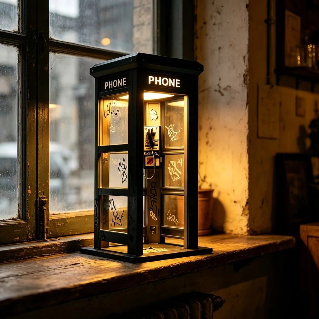 📞Most 50% kedvezménnyel✨Retro telefonfülke hangulatlámp