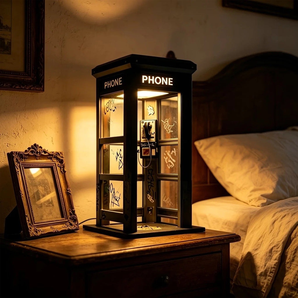 📞Most 50% kedvezménnyel✨Retro telefonfülke hangulatlámp