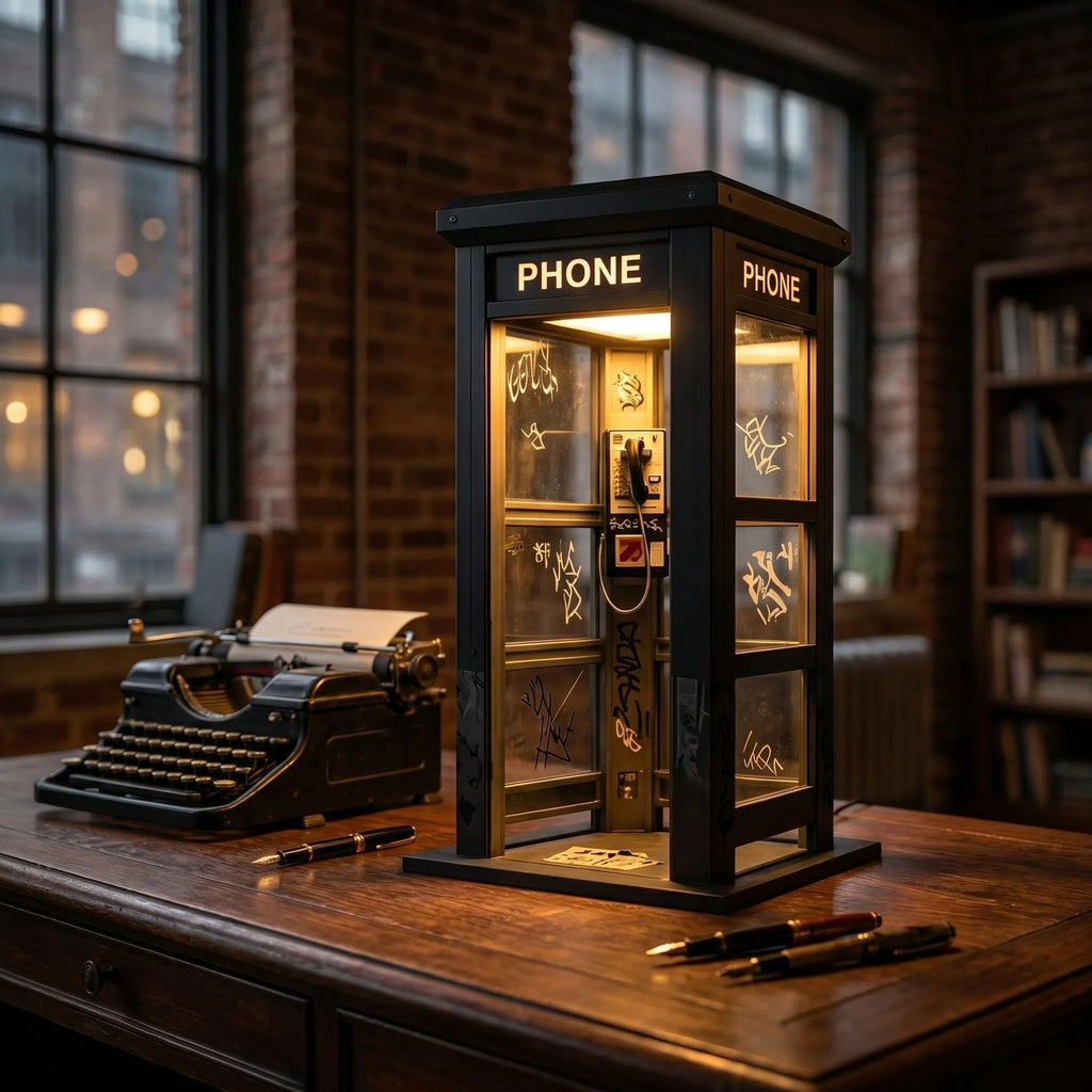 📞Most 50% kedvezménnyel✨Retro telefonfülke hangulatlámp