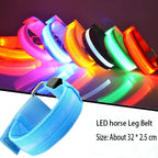 🐎 LED-es lábpántok lovakhoz – 4 darabos csomag | Újratölthető, éjszakai lovagláshoz készült biztonsági lámpák ✨
