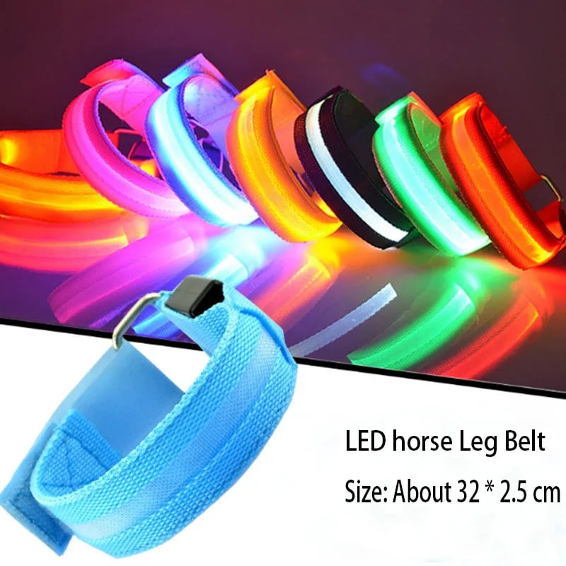 🐎 LED-es lábpántok lovakhoz – 4 darabos csomag | Újratölthető, éjszakai lovagláshoz készült biztonsági lámpák ✨