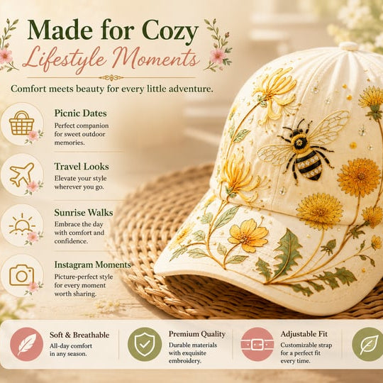 🔥Utolsó nap – 50% kedvezmény 🌸🌿 Garden Morning Cap