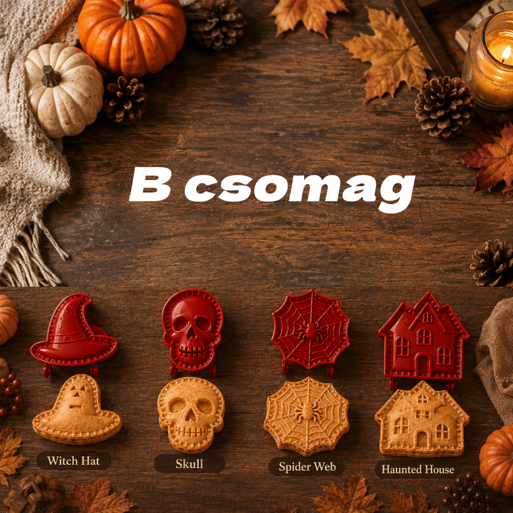 🎃 8 darabos halloweeni mini kézi piteformákból álló készlet