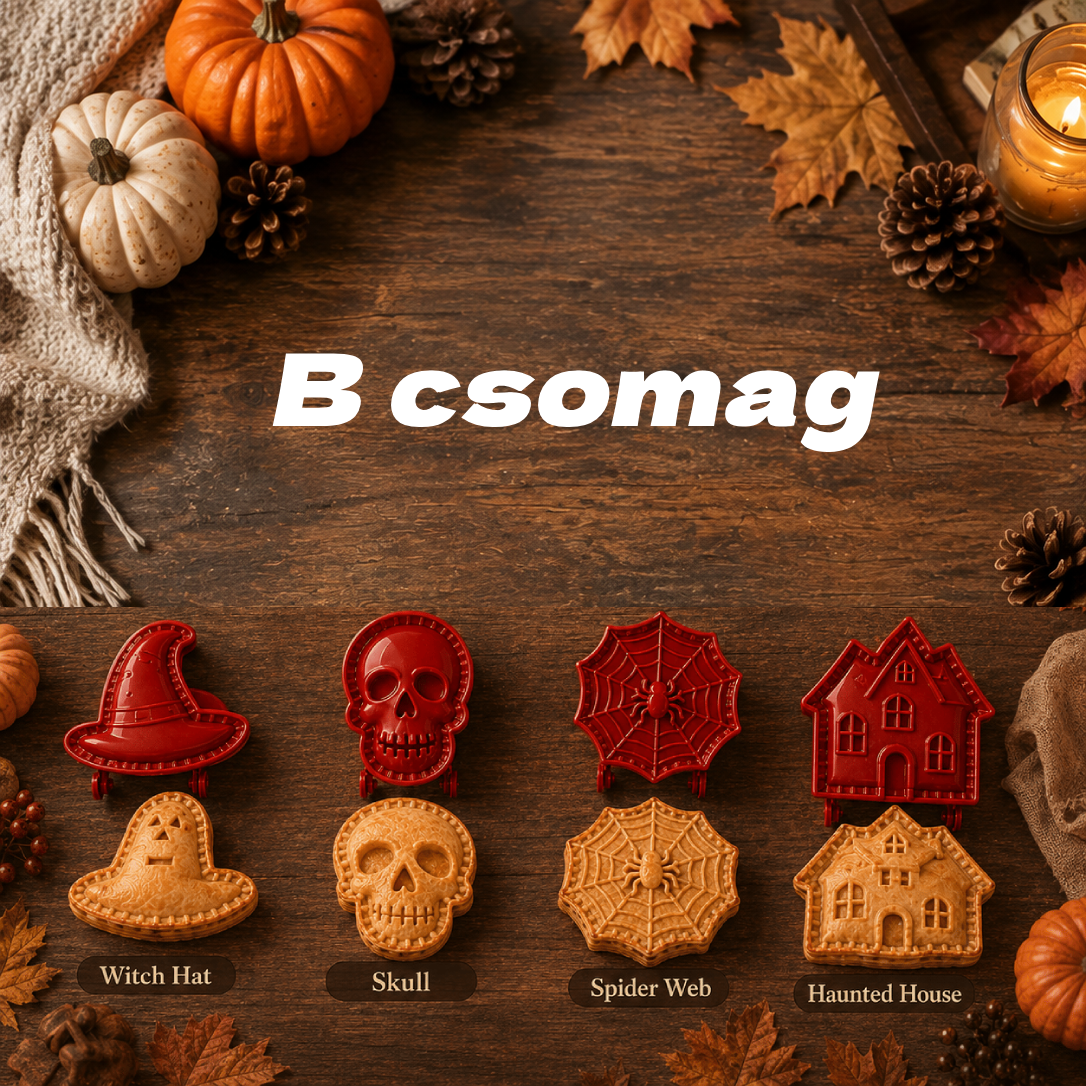 🎃 8 darabos halloweeni mini kézi piteformákból álló készlet