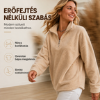 【S-3XL】🎀Rendkívül puha, polár anyagú, félig cipzáras pulóver
