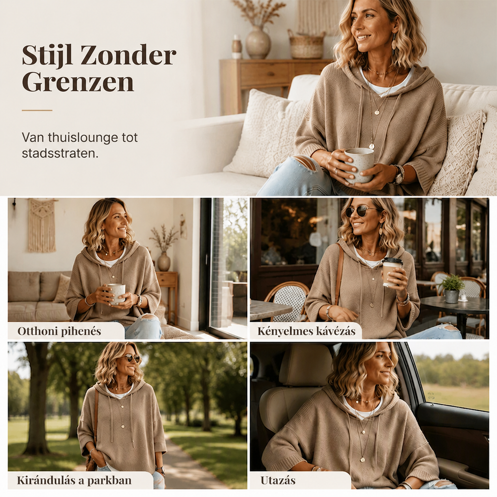 【S-5XL】💖Retro stílusú, laza szabású, kapucnis pulóver
