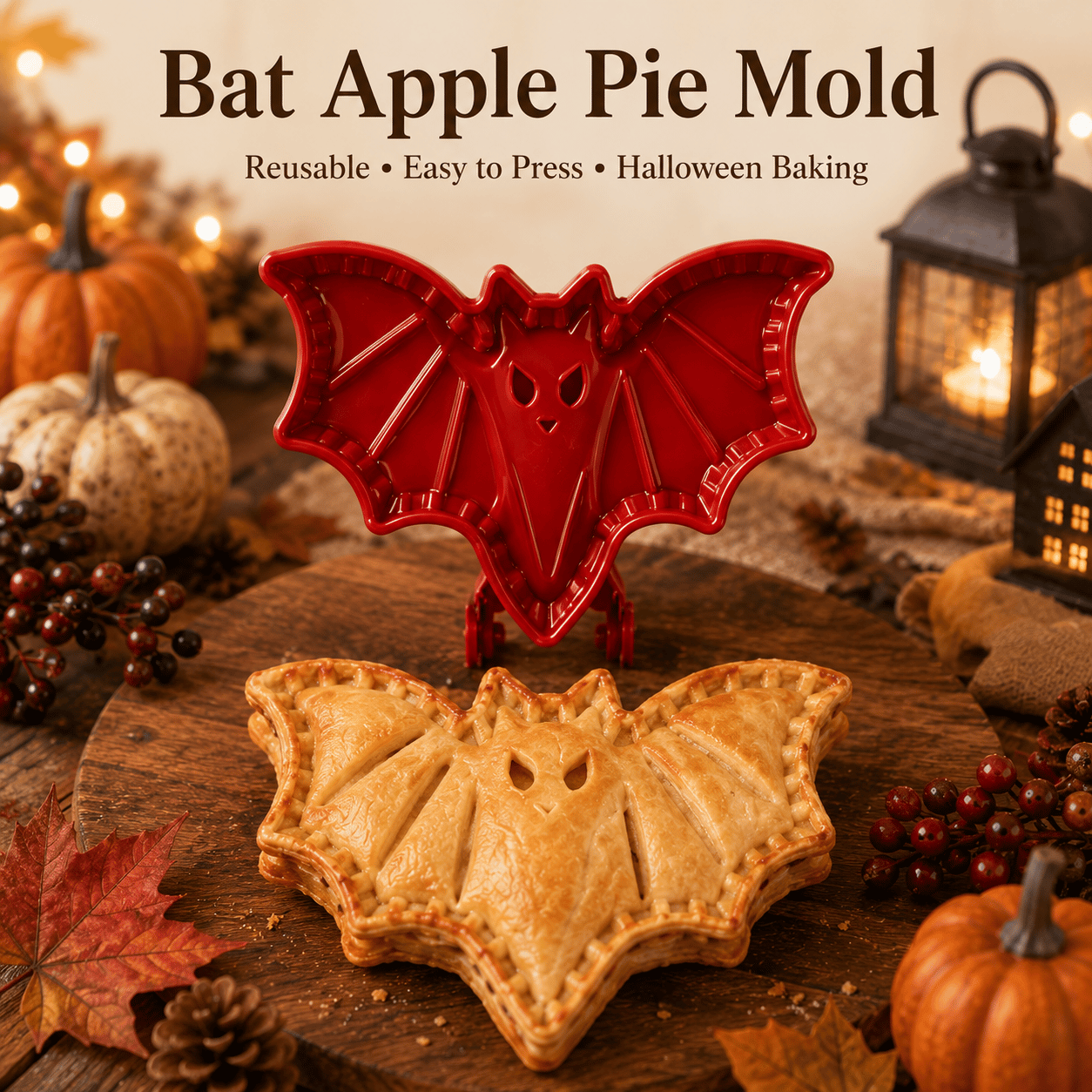 🎃 8 darabos halloweeni mini kézi piteformákból álló készlet