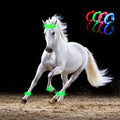🐎 LED-es lábpántok lovakhoz – 4 darabos csomag | Újratölthető, éjszakai lovagláshoz készült biztonsági lámpák ✨