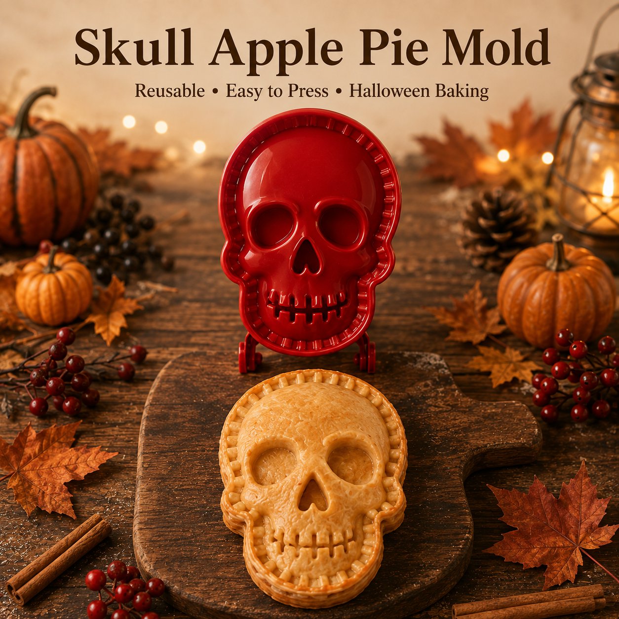 🎃 8 darabos halloweeni mini kézi piteformákból álló készlet