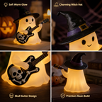 Halloween-i szellem gitár éjszakai lámpa és asztali dísz
