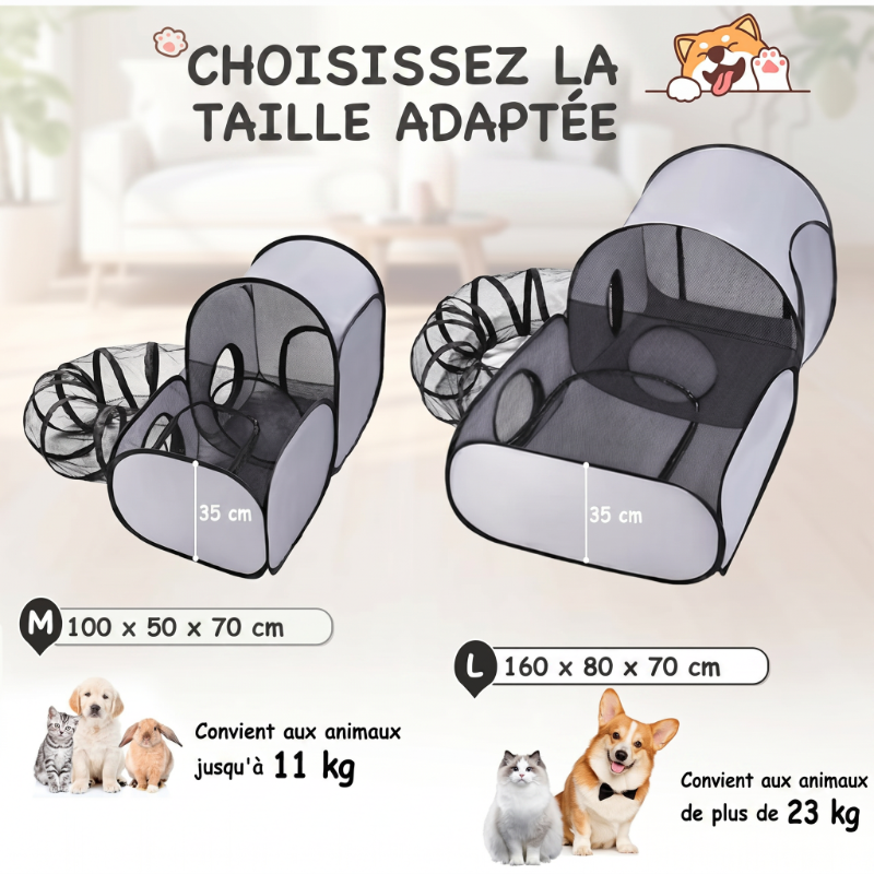 🐱🏠Többfunkciós, kerítéssel ellátott macskaház – szellőző, mosható és összecsukható 🐾✨