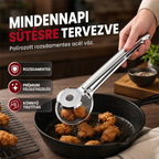 🍳✨2 az 1-ben rozsdamentes olajszűrő fogó – Szűr és fog egyben, megmenti a használt étolajat ♻️