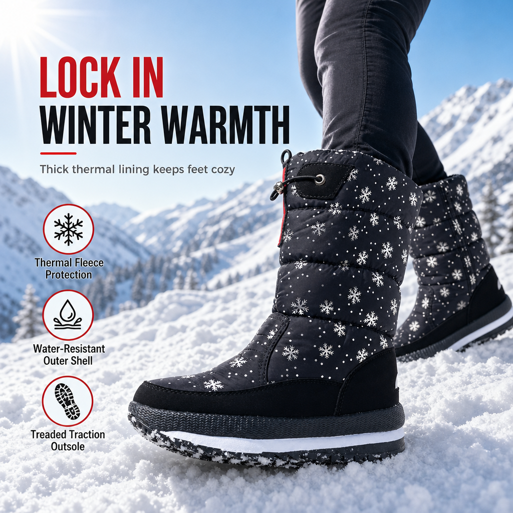 【EU 36-45】❄️Női téli magas szárú hótalpú csizma