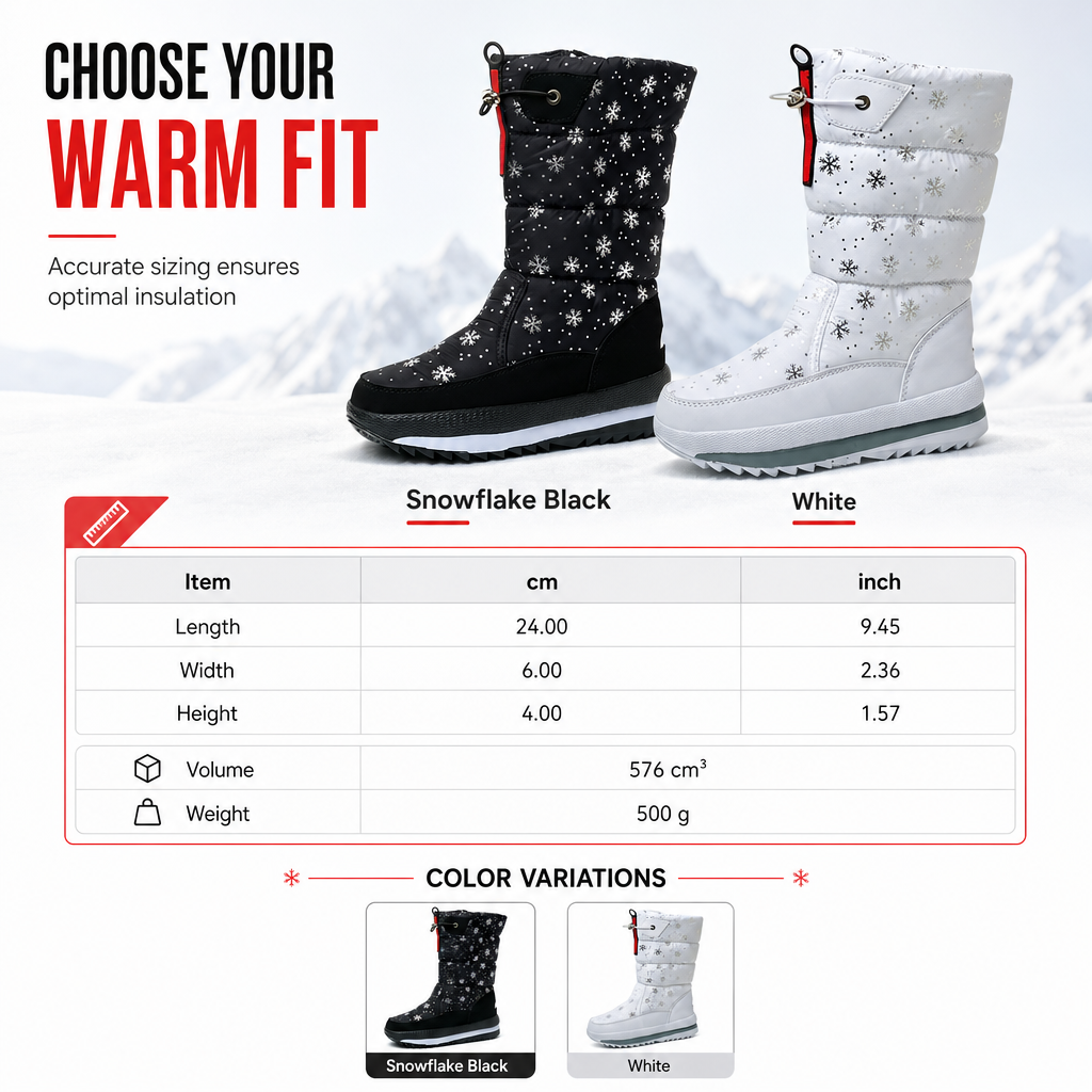 【EU 36-45】❄️Női téli magas szárú hótalpú csizma
